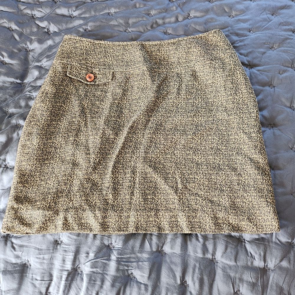 Elegant Green And Gold Women's Skirt